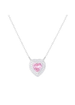 Naszyjnik ICED STUFF Love Heart Pink Białe złoto ze sklepu eobuwie.pl w kategorii Naszyjniki - zdjęcie 181310910