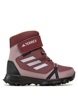 Trekkingi adidas Terrex Snow Hook-And-Loop COLD.RDY ID0936 Brązowy ze sklepu eobuwie.pl w kategorii Buty trekkingowe dziecięce - zdjęcie 181311524
