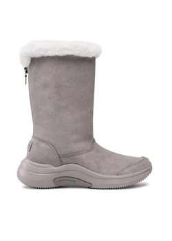 Kozaki Skechers On The Go Midtown 144299/DKTP Szary ze sklepu eobuwie.pl w kategorii Śniegowce damskie - zdjęcie 181311574