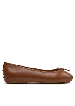 Baleriny Lauren Ralph Lauren 802927941004 Brązowy ze sklepu eobuwie.pl w kategorii Balerinki - zdjęcie 181312204