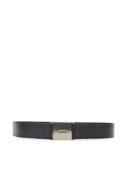 Pasek Damski Calvin Klein Logo Plaque Elasticated Belt 3.0 K60K612931 Czarny ze sklepu eobuwie.pl w kategorii Paski damskie - zdjęcie 181312801
