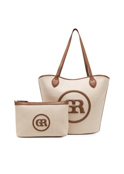 Torebka Gino Rossi TYLO-V Beżowy ze sklepu eobuwie.pl w kategorii Torby Shopper bag - zdjęcie 181312811