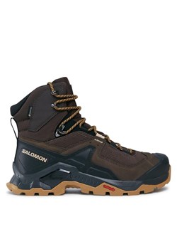 Trekkingi Salomon Quest Element GORE-TEX L47216100 Brązowy ze sklepu eobuwie.pl w kategorii Buty trekkingowe męskie - zdjęcie 181312820