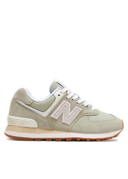 Sneakersy New Balance WL574QD2 Zielony ze sklepu eobuwie.pl w kategorii Buty sportowe damskie - zdjęcie 181313191