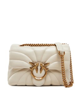 Torebka PINKO Love Puff Mini Cl AI 24-25 PLTT 100039 A1EX Écru ze sklepu eobuwie.pl w kategorii Kopertówki - zdjęcie 181313513