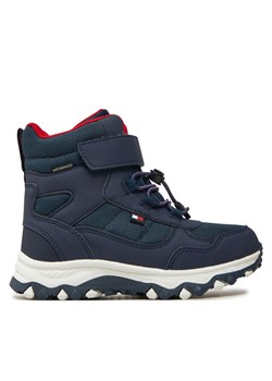 Trzewiki Tommy Hilfiger Fur Boot T1X5-33710-1492 S Granatowy ze sklepu eobuwie.pl w kategorii Buty zimowe dziecięce - zdjęcie 181313893