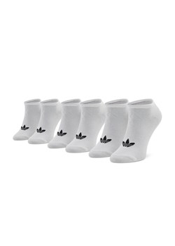 Zestaw 3 par niskich skarpet unisex adidas Trefoil Liner S20273 Biały ze sklepu eobuwie.pl w kategorii Skarpetki męskie - zdjęcie 181313992