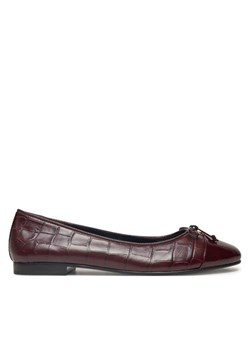 Baleriny Tory Burch Cap Toe Ballet 165365 Bordowy ze sklepu eobuwie.pl w kategorii Balerinki - zdjęcie 181314084