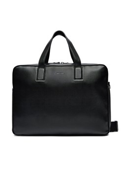 Torba na laptopa Calvin Klein Line Quilt Pu Laptop Bag K50K511876 Czarny ze sklepu eobuwie.pl w kategorii Torby na laptopa - zdjęcie 181314462