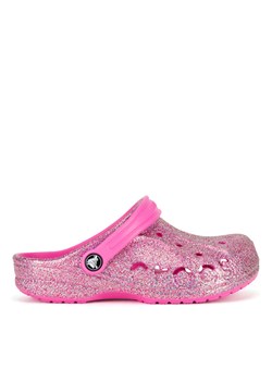 Klapki Crocs BAYA GLITTER CLOG T 207014-7AA Różowy ze sklepu eobuwie.pl w kategorii Klapki dziecięce - zdjęcie 181314651