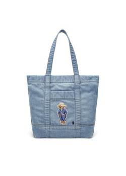 Torebka Polo Ralph Lauren Bear 428960637001 Niebieski ze sklepu eobuwie.pl w kategorii Torby Shopper bag - zdjęcie 181314673