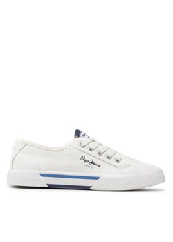 Tenisówki Pepe Jeans Brady Boy Basic PBS30527 Biały ze sklepu eobuwie.pl w kategorii Trampki dziecięce - zdjęcie 181314680