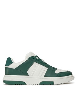Sneakersy Tommy Jeans Tjm Leather Cupsole 2.0 EM0EM01352 Zielony ze sklepu eobuwie.pl w kategorii Buty sportowe męskie - zdjęcie 181315092