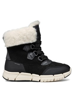 Śniegowce Geox J Flexyper Girl B Ab J46APA 0AU50 C9B1P M Czarny ze sklepu eobuwie.pl w kategorii Buty zimowe dziecięce - zdjęcie 181315793
