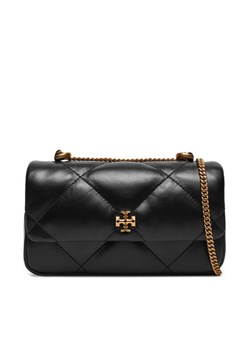 Torebka Tory Burch Mini Kira Diamond Quilt Flap Bag 154710 Czarny ze sklepu eobuwie.pl w kategorii Kopertówki - zdjęcie 181316334