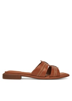 Klapki Clarks Ariany Mule 26181239 Brązowy ze sklepu eobuwie.pl w kategorii Klapki damskie - zdjęcie 181316482