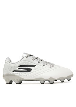 Buty do piłki nożnej Skechers Razor 1.5 Jr Youth 252060L/WSL Biały ze sklepu eobuwie.pl w kategorii Buty sportowe dziecięce - zdjęcie 181316634