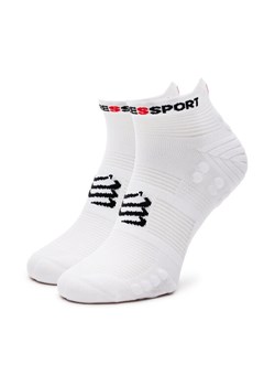Skarpety Niskie Unisex Compressport Pro Racing Socks V4.0 Run Low XU00047B Biały ze sklepu eobuwie.pl w kategorii Skarpetki damskie - zdjęcie 181317111