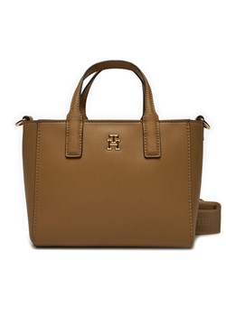 Torebka Tommy Hilfiger AW0AW16907 Brązowy ze sklepu eobuwie.pl w kategorii Torby Shopper bag - zdjęcie 181317360