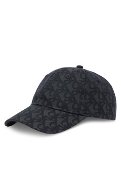 Czapka z daszkiem Calvin Klein Aop 6 Panel Baseball Cap LV04K5058G Czarny ze sklepu eobuwie.pl w kategorii Czapki z daszkiem damskie - zdjęcie 181317631