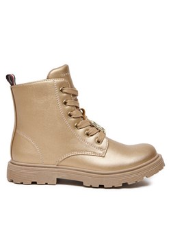 Botki Tommy Hilfiger T1A5-33562-0376 S Złoty - id: 0000304427435 - marki Tommy Hilfiger - 181317732 Botki Tommy Hilfiger T1A5-33562-0376 S Złoty ze sklepu eobuwie.pl w kategorii Buty zimowe dziecięce - zdjęcie 181317732