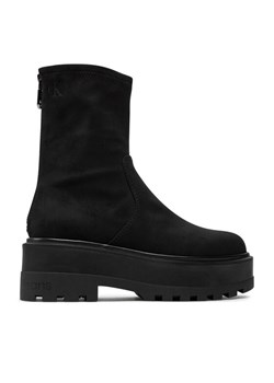 Botki Calvin Klein Jeans Flatform Zip Mg Ss YW0YW01602 Czarny ze sklepu eobuwie.pl w kategorii Botki - zdjęcie 181318050
