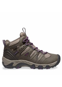 Trekkingi Keen Koven Mid Wp Bungee 1024027 Brązowy ze sklepu eobuwie.pl w kategorii Buty trekkingowe damskie - zdjęcie 181318280