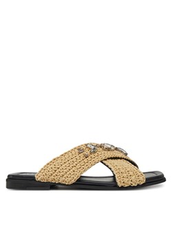 Klapki Inuikii Woven Strap Stones 70104-367 705 Beżowy ze sklepu eobuwie.pl w kategorii Klapki damskie - zdjęcie 181318434