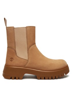 Sztyblety Timberland Mid Pull On Boot TB0A6FCHEN71 Beżowy ze sklepu eobuwie.pl w kategorii Botki - zdjęcie 181318672