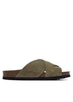 Klapki Scholl F32286 Khaki ze sklepu eobuwie.pl w kategorii Klapki damskie - zdjęcie 181318932
