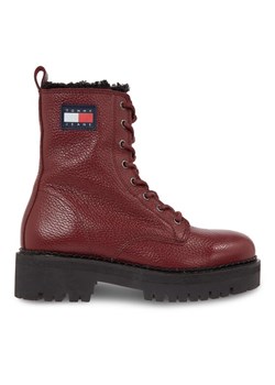Botki Tommy Jeans Tjw Urban Tumbled Ltr Wl EN0EN02317 Brązowy ze sklepu eobuwie.pl w kategorii Workery damskie - zdjęcie 181319032