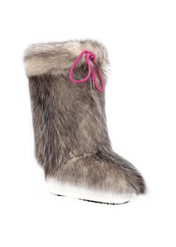 Ocieplacz na obuwie Moon Boot Cover Opossum 140C0V01001 Brązowy ze sklepu eobuwie.pl w kategorii Śniegowce damskie - zdjęcie 181319112