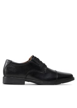 Półbuty Clarks Tilden Cap 261103097 Czarny ze sklepu eobuwie.pl w kategorii Buty eleganckie męskie - zdjęcie 181319622