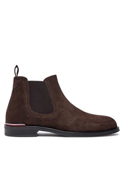 Sztyblety Tommy Hilfiger Core Rwb Hilfiger Suede Chelsea FM0FM04757 Brązowy ze sklepu eobuwie.pl w kategorii Buty zimowe męskie - zdjęcie 181320831