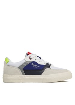 Sneakersy Pepe Jeans Kenton Master Combi B PBS30548 Biały ze sklepu eobuwie.pl w kategorii Buty sportowe dziecięce - zdjęcie 181320832
