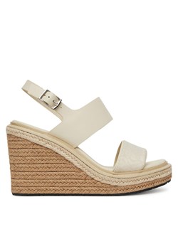 Espadryle Calvin Klein Wedge Sandal 70 - Jacq HW0HW02386 Biały ze sklepu eobuwie.pl w kategorii Espadryle damskie - zdjęcie 181321222
