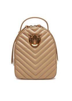 Plecak PINKO Love Click Mini Backpack PE 25 PLTT 103614 A1J2 Beżowy ze sklepu eobuwie.pl w kategorii Plecaki - zdjęcie 181321233