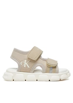 Sandały Calvin Klein Jeans V1B2-83022-1692 Beżowy ze sklepu eobuwie.pl w kategorii Sandały dziecięce - zdjęcie 181322420