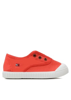 Trampki Tommy Hilfiger Low Cut Easy-On Sneaker T1X9-32824-0890 S Koralowy ze sklepu eobuwie.pl w kategorii Trampki dziecięce - zdjęcie 181322444