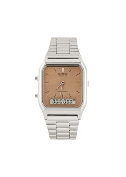 Zegarek Casio Vintage AQ-230A-4AMQYES Srebrny ze sklepu eobuwie.pl w kategorii Zegarki - zdjęcie 181322772