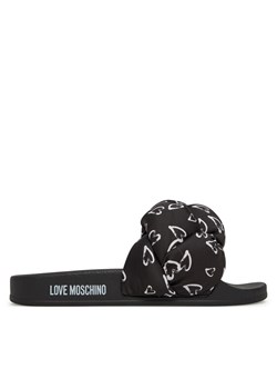 Klapki LOVE MOSCHINO JA28312G0MIW100B Czarny ze sklepu eobuwie.pl w kategorii Klapki damskie - zdjęcie 181322883