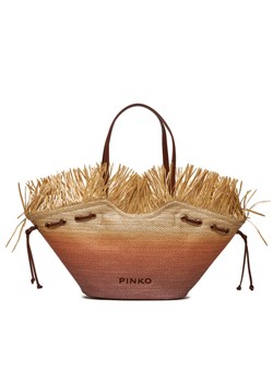 Torebka Pinko Pagoda Extra Shopper . PE 24 PLTT 102911 A1R6 Beżowy ze sklepu eobuwie.pl w kategorii Torby letnie - zdjęcie 181323613