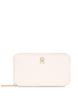 Duży Portfel Damski Tommy Hilfiger Iconic Tommy Large Za AW0AW16009 Écru ze sklepu eobuwie.pl w kategorii Portfele damskie - zdjęcie 181323642