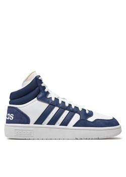 Sneakersy adidas Hoops 3 Mid Lifestyle Basketball Classic Vintage IG1432 Biały ze sklepu eobuwie.pl w kategorii Buty sportowe męskie - zdjęcie 181323711