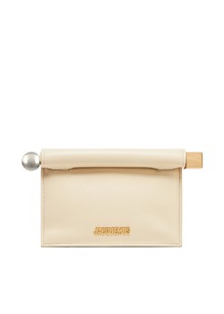 Torebka JACQUEMUS La Petite Pochette Rond C 241BA392-3171 Écru ze sklepu eobuwie.pl w kategorii Kopertówki - zdjęcie 181323923