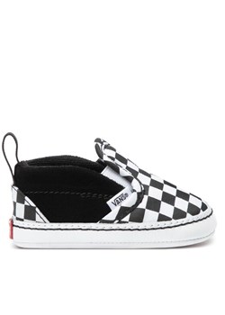 Tenisówki Vans Slip-On V Crib VN0A2XSLFB71 Czarny ze sklepu eobuwie.pl w kategorii Buciki niemowlęce - zdjęcie 181324311
