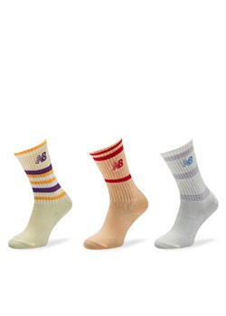 Zestaw 3 par wysokich skarpet dziecięcych New Balance LAS49363 Kolorowy ze sklepu eobuwie.pl w kategorii Skarpetki dziecięce - zdjęcie 181324832