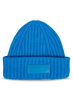 Czapka Tommy Hilfiger Tommy Twist Beanie AW0AW15325 Niebieski ze sklepu eobuwie.pl w kategorii Czapki zimowe damskie - zdjęcie 181325254