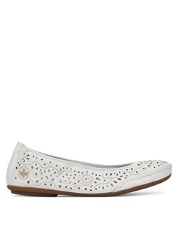 Baleriny Rieker 41460-80 Biały ze sklepu eobuwie.pl w kategorii Balerinki - zdjęcie 181325560