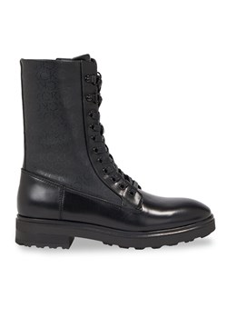 Trapery Calvin Klein Cleat Combat Boot - Epi Mono Mix HW0HW01713 Czarny ze sklepu eobuwie.pl w kategorii Workery damskie - zdjęcie 181325621